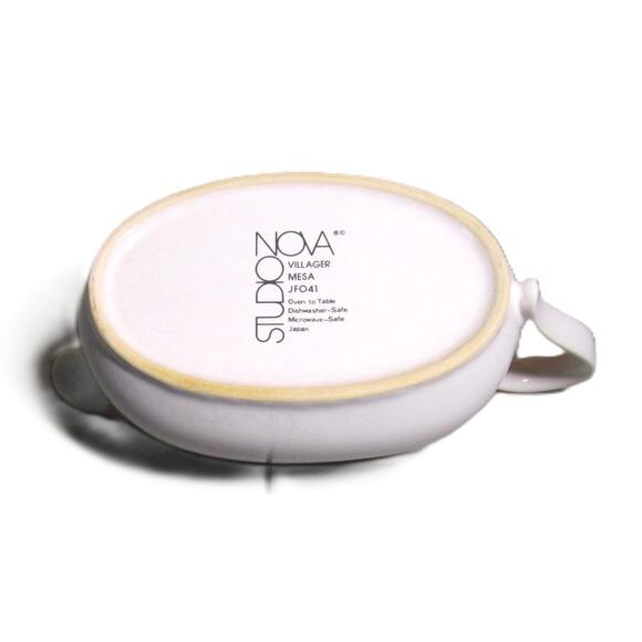 Studio Nova Gravy Boat Villager Mesa Pattern Ceramic Handle Spout Japan 1988 - Picture 4 of 4